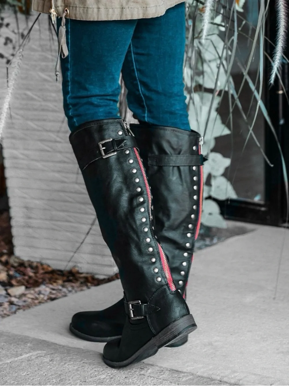 Journee Collection Over-the-Knee Boots Black